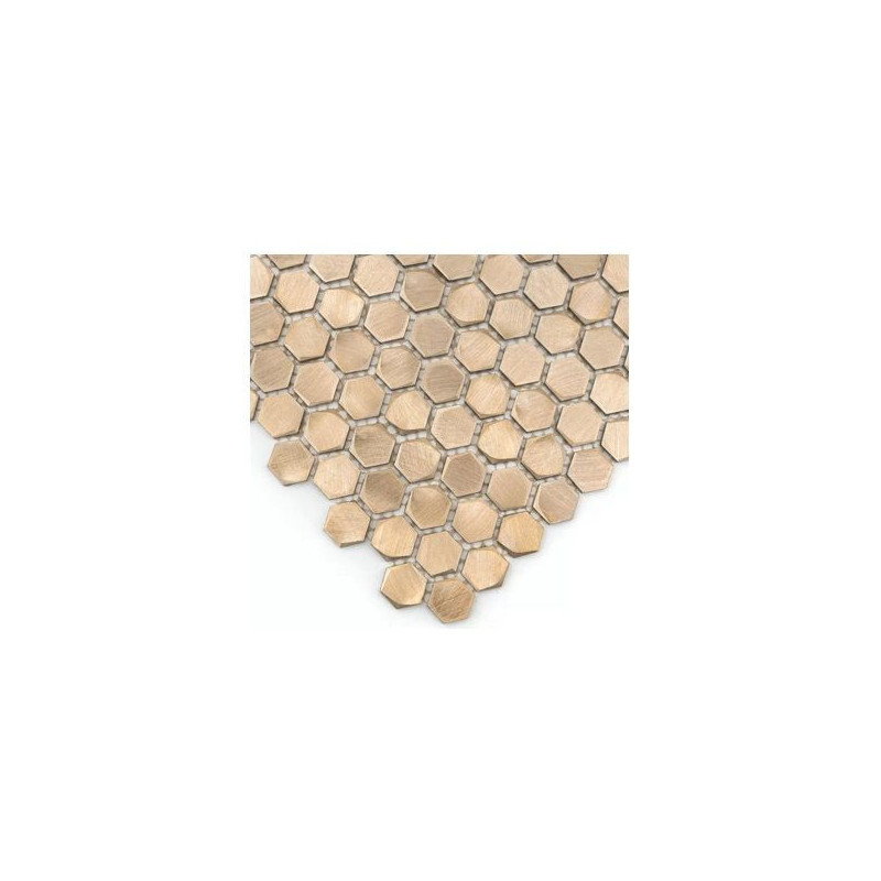 Mozaika Allumi Gold Hexagon 14 30x30 Dunin