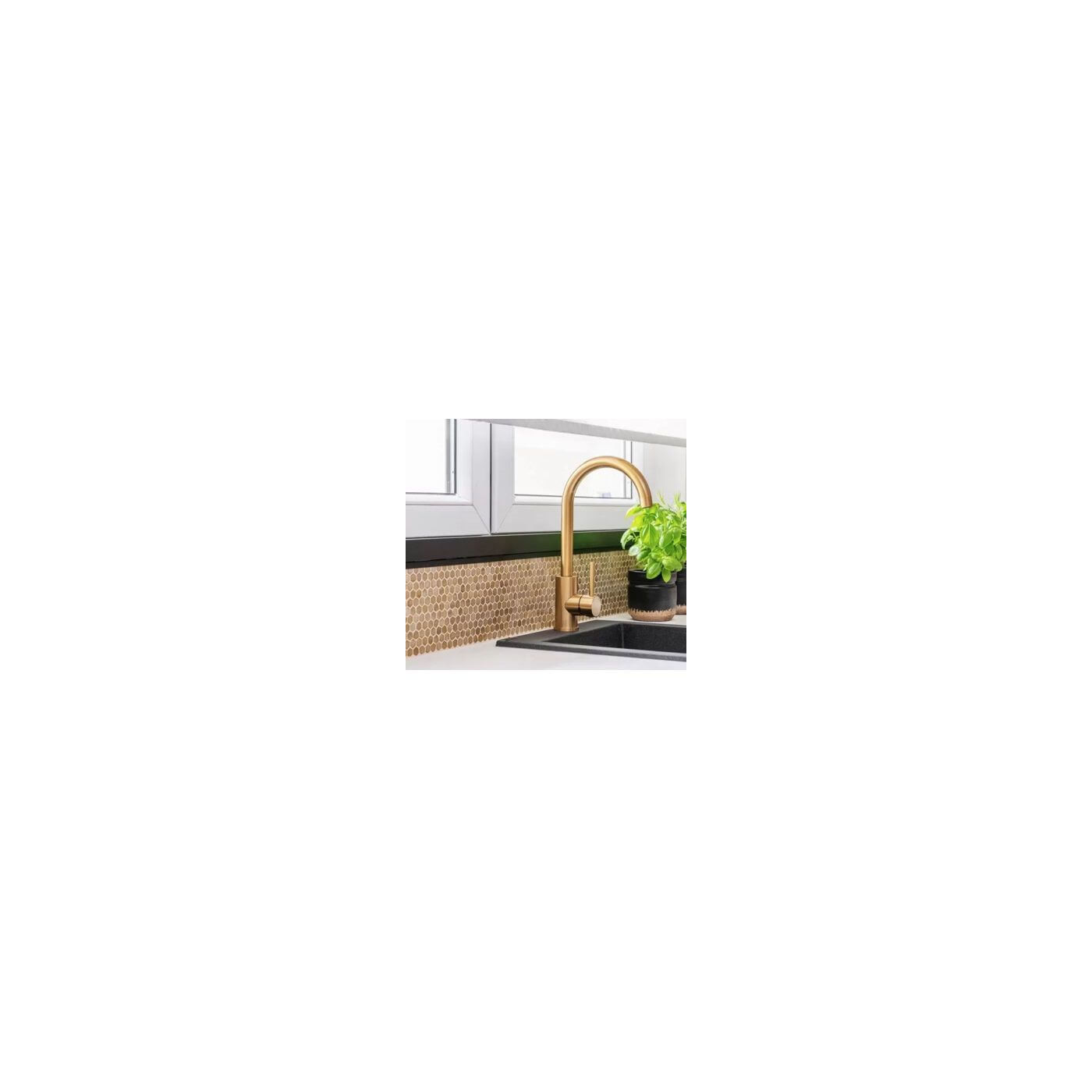 Mozaika Allumi Gold Hexagon 14 30x30 Dunin