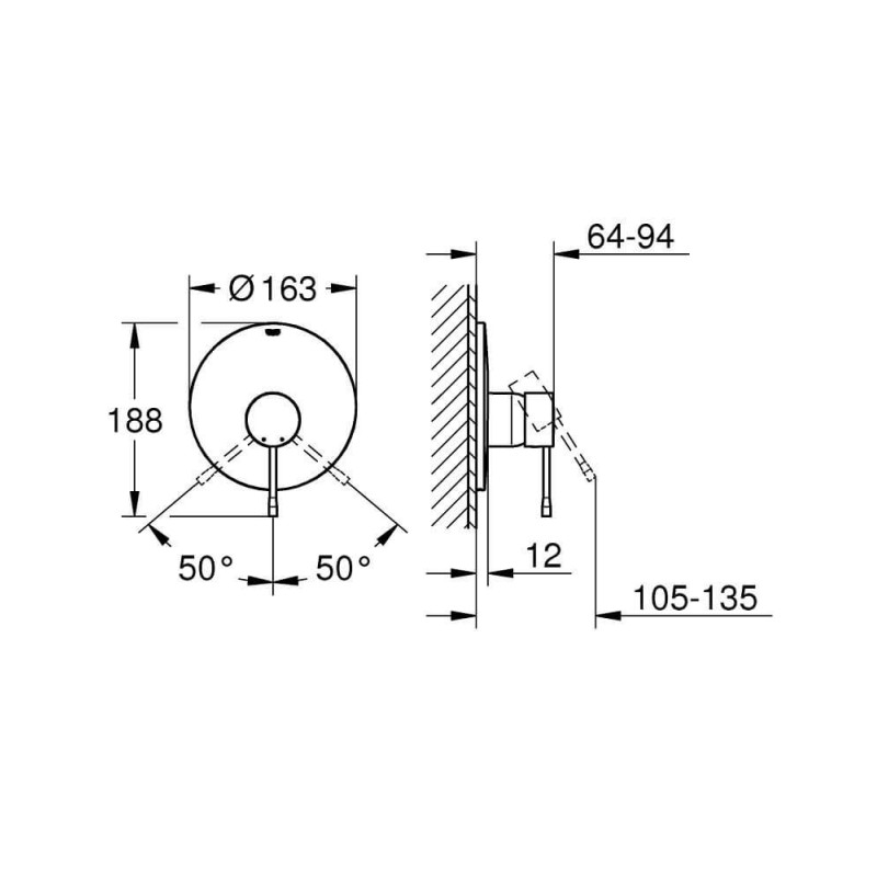 Bateria Prysznicowa Jednouchwytowa Essence 19286DA1 Grohe