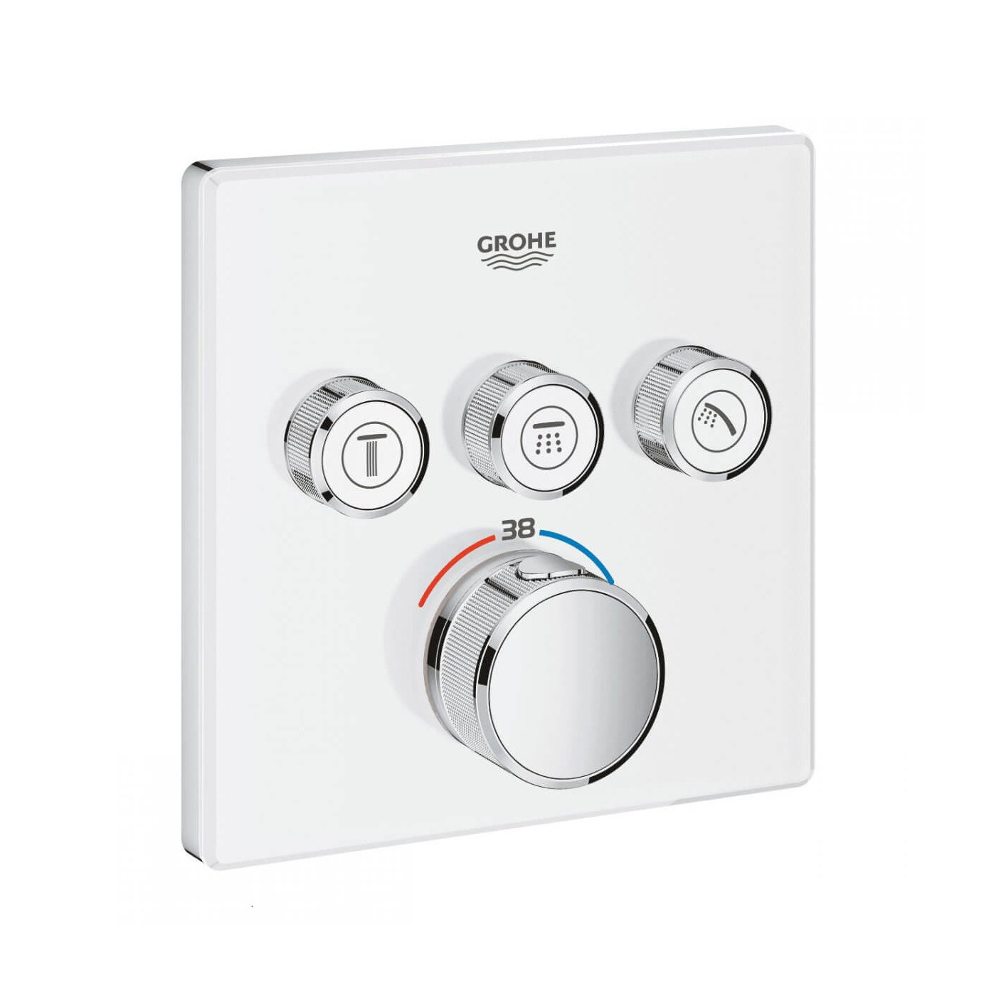 Bateria Termostatyczna Do Obsługi Trzech Wyjść Wody Grohtherm SmartControl Moon White 29157LS0 Grohe