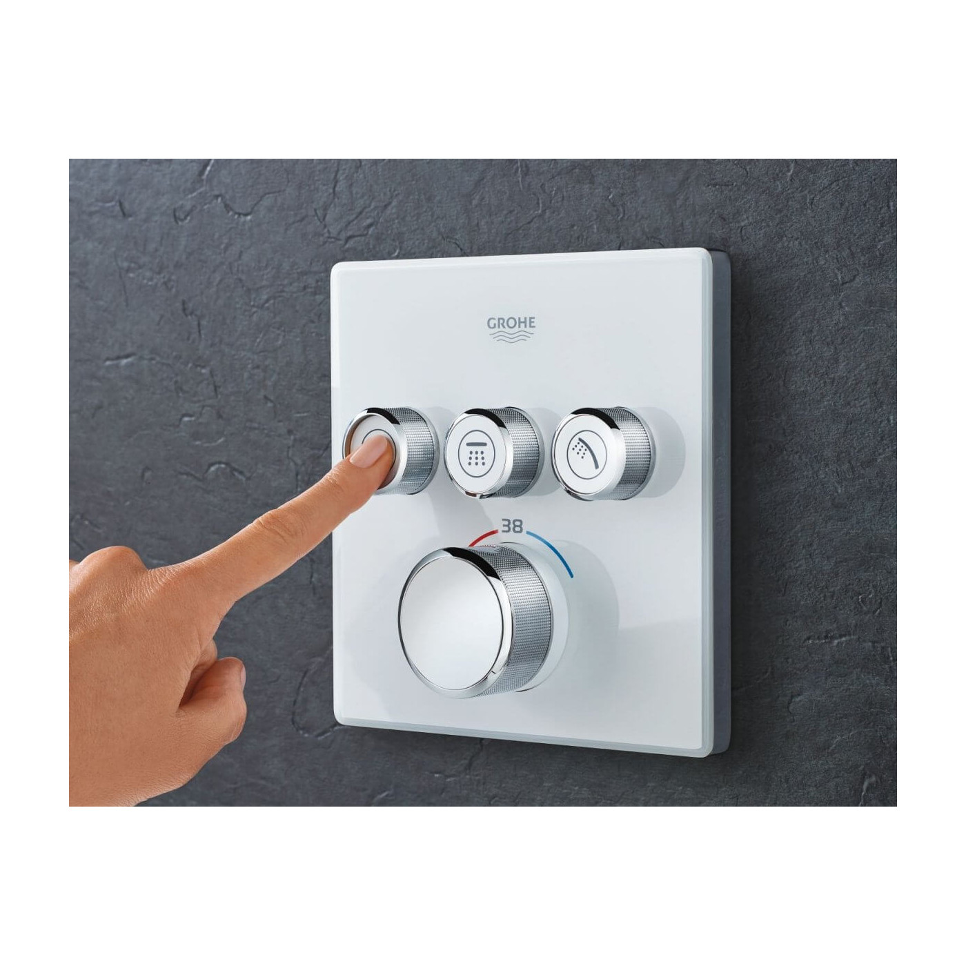 Bateria Termostatyczna Do Obsługi Trzech Wyjść Wody Grohtherm SmartControl Moon White 29157LS0 Grohe