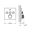 Bateria Termostatyczna Do Obsługi Trzech Wyjść Wody Grohtherm SmartControl Moon White 29157LS0 Grohe