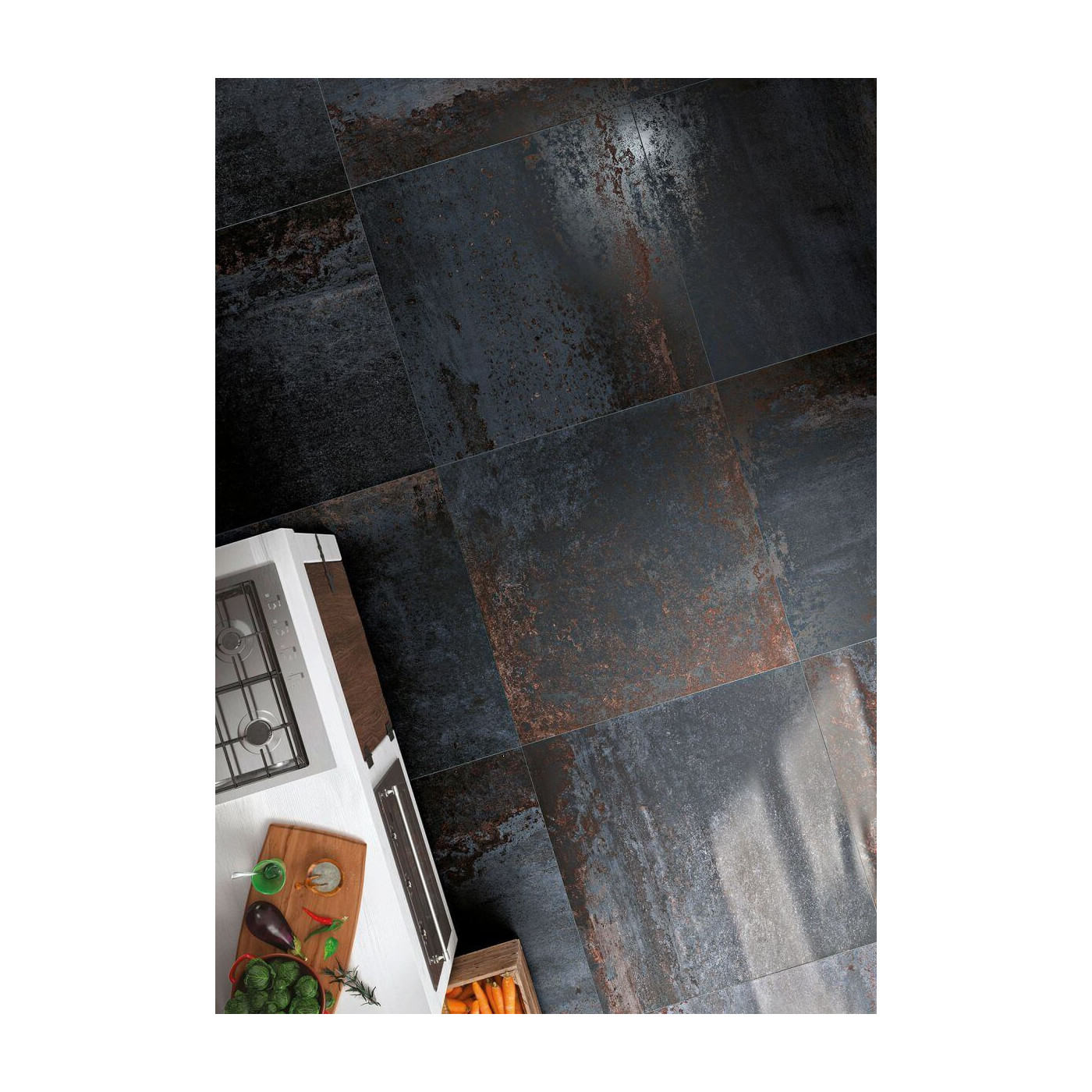 Płytki Costruire Metallo Nero 60x120 Serenissima