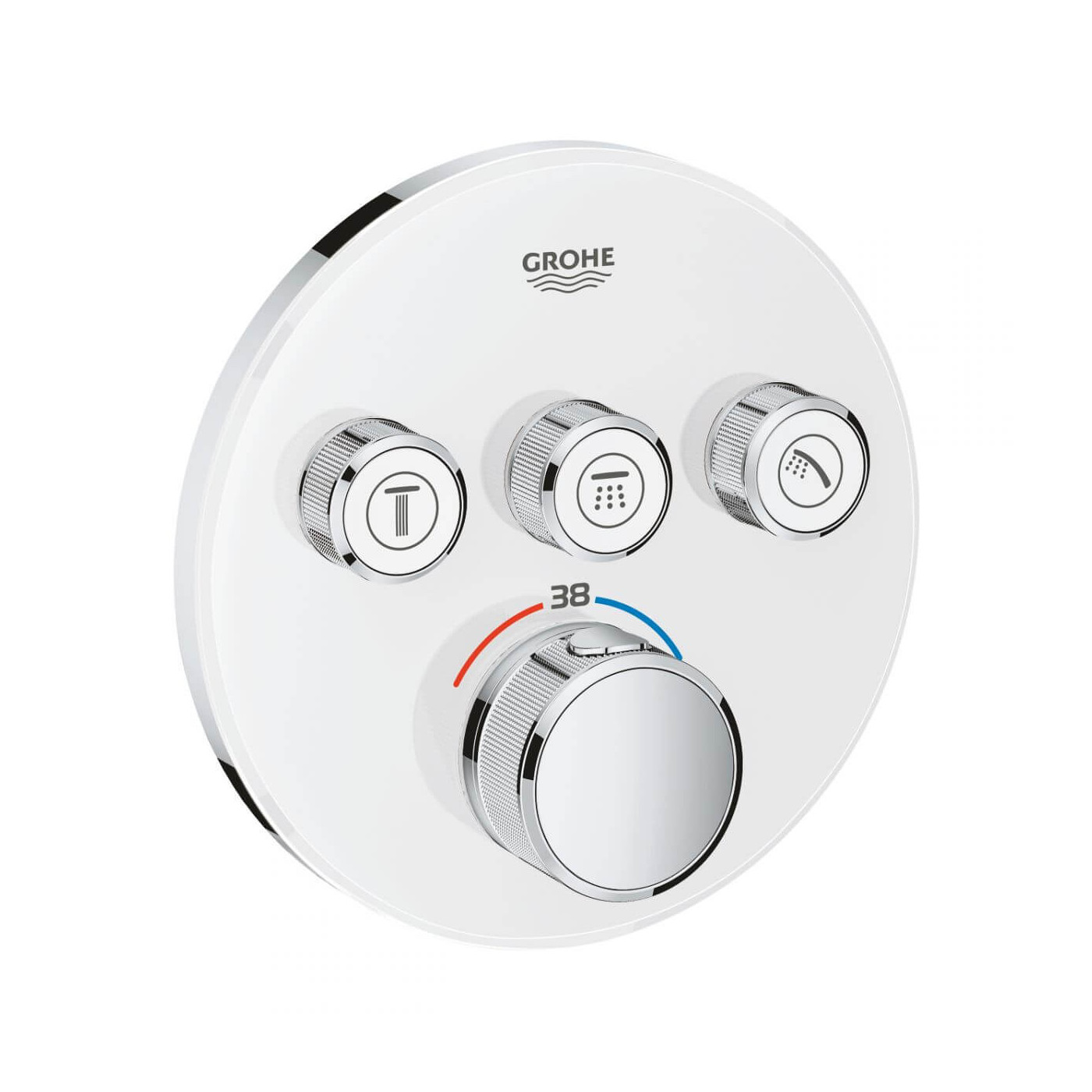 Bateria Termostatyczna Do Obsługi Trzech Wyjść Wody Grohtherm SmartControl Moon White 29904LS0 Grohe