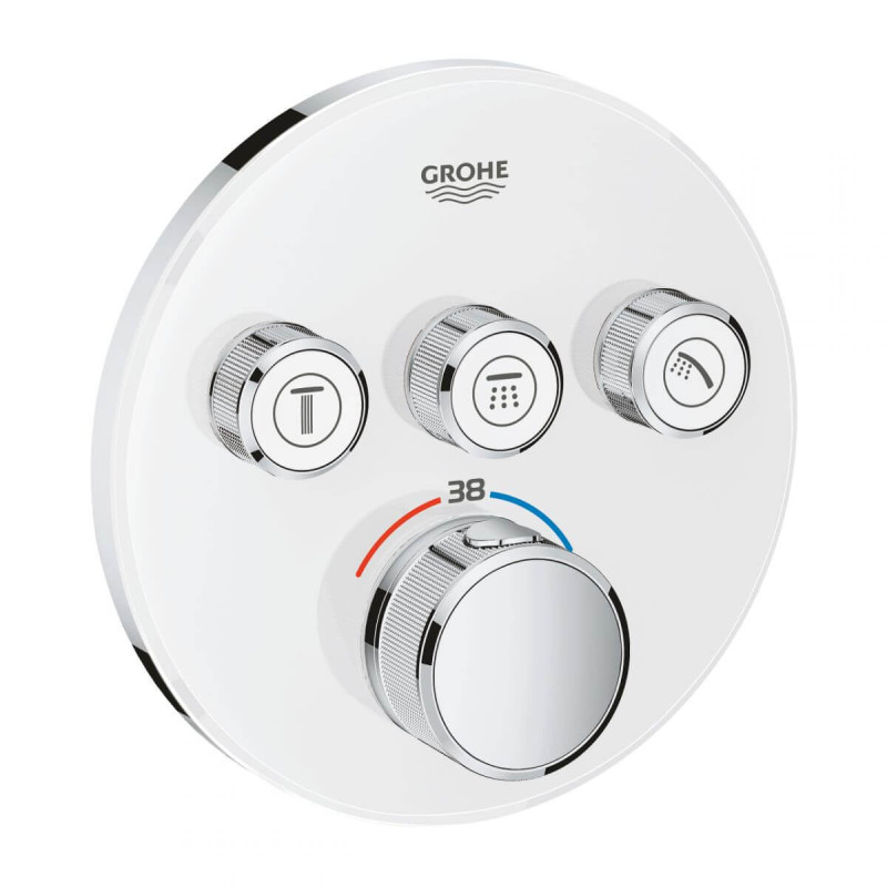 Bateria Termostatyczna Do Obsługi Trzech Wyjść Wody Grohtherm SmartControl Moon White 29904LS0 Grohe