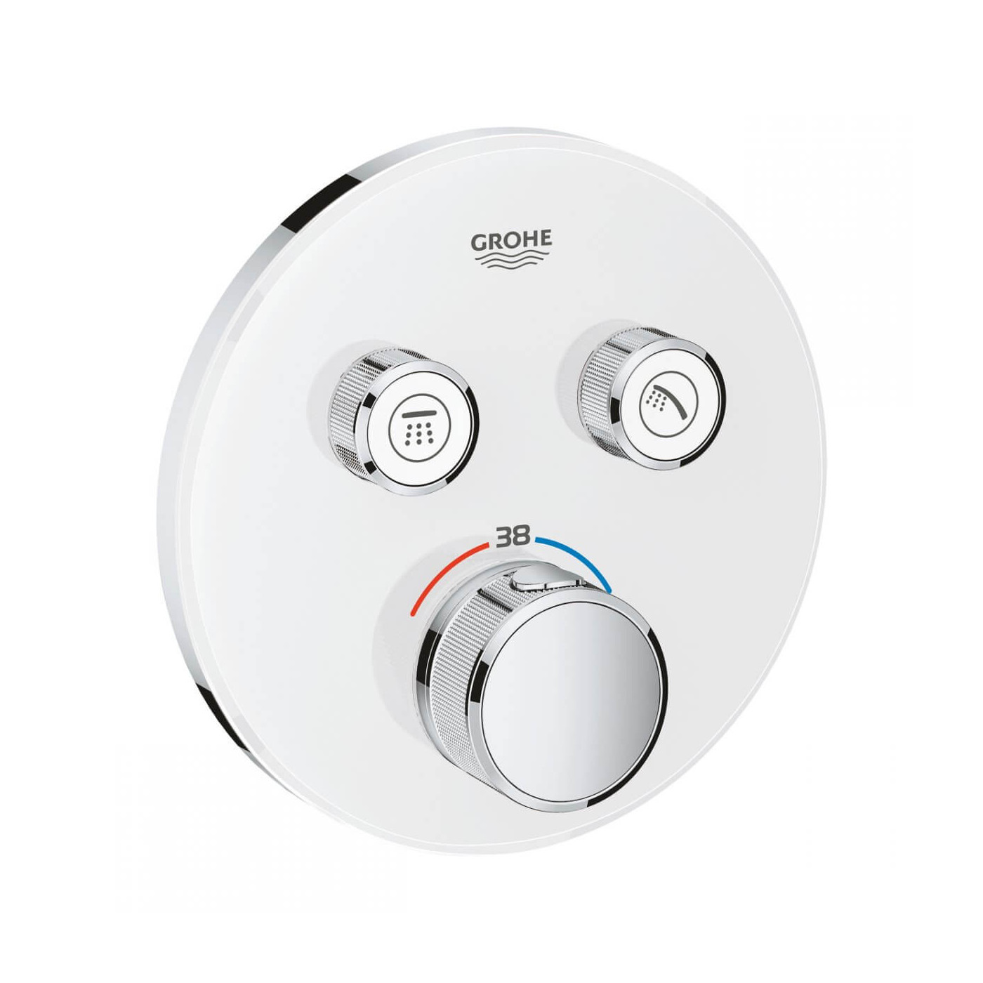 Bateria Termostatyczna Do Obsługi Dwóch Wyjść Wody Grohtherm SmartControl Moon White 29151LS0 Grohe