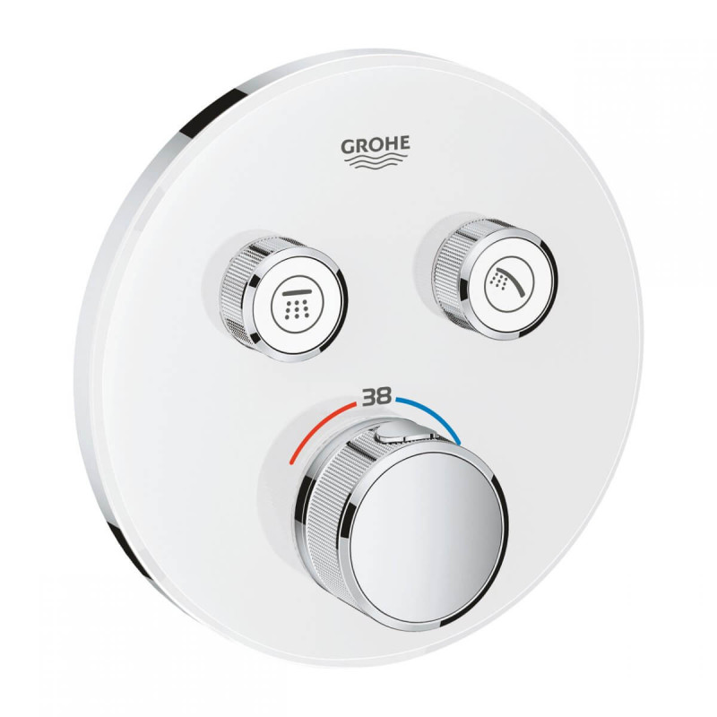 Bateria Termostatyczna Do Obsługi Dwóch Wyjść Wody Grohtherm SmartControl Moon White 29151LS0 Grohe