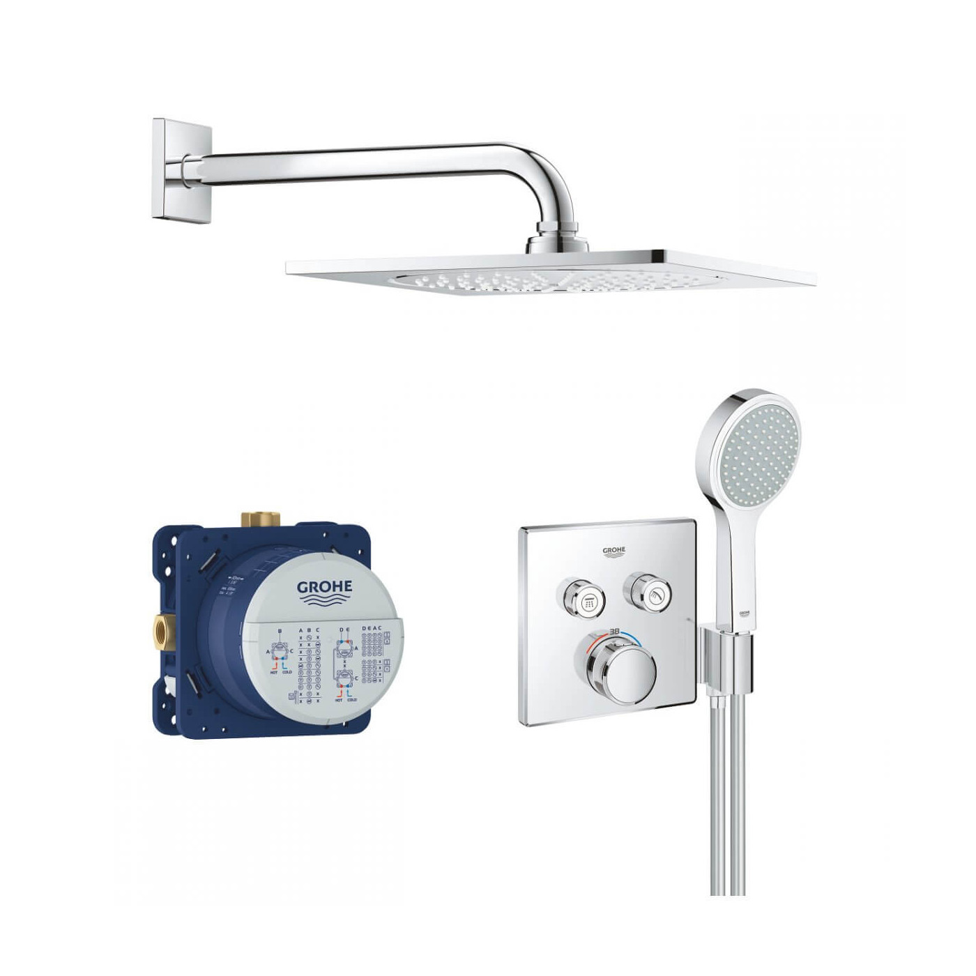 Podtynkowy Zestaw Prysznicowy Grohtherm SmartControl 34742000 Grohe