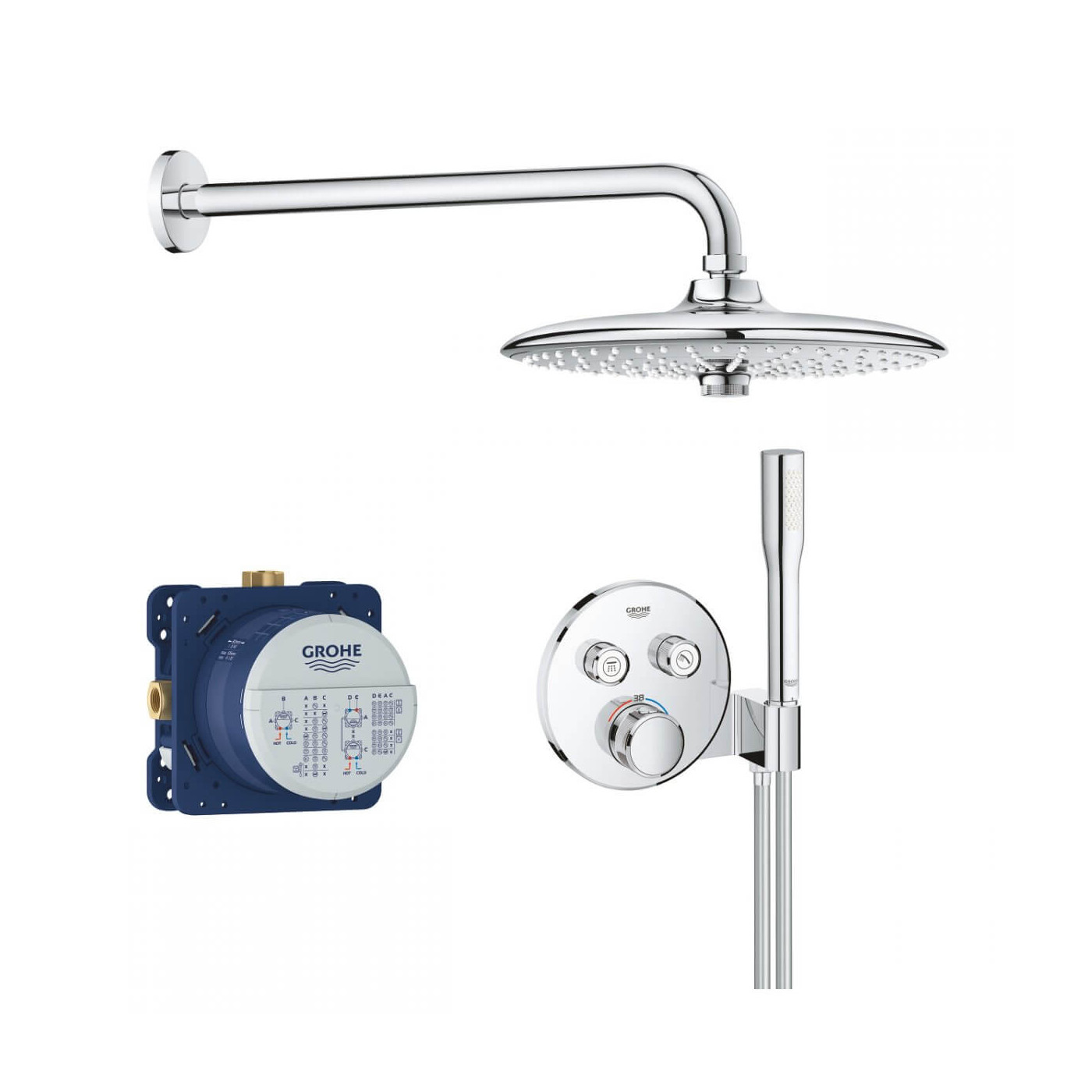 Podtynkowy Zestaw Prysznicowy Grohtherm SmartControl 34744000 Grohe