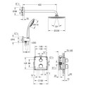 Podtynkowy Zestaw Prysznicowy Z Deszczownicą Rainshower Cosmopolitan 210 Grohtherm 34734000 Grohe