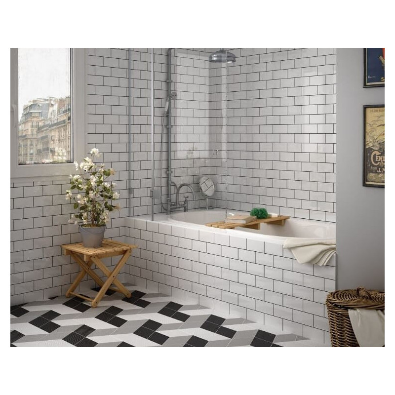 Dekor Rhombus Dark Grey 14x24 Equipe