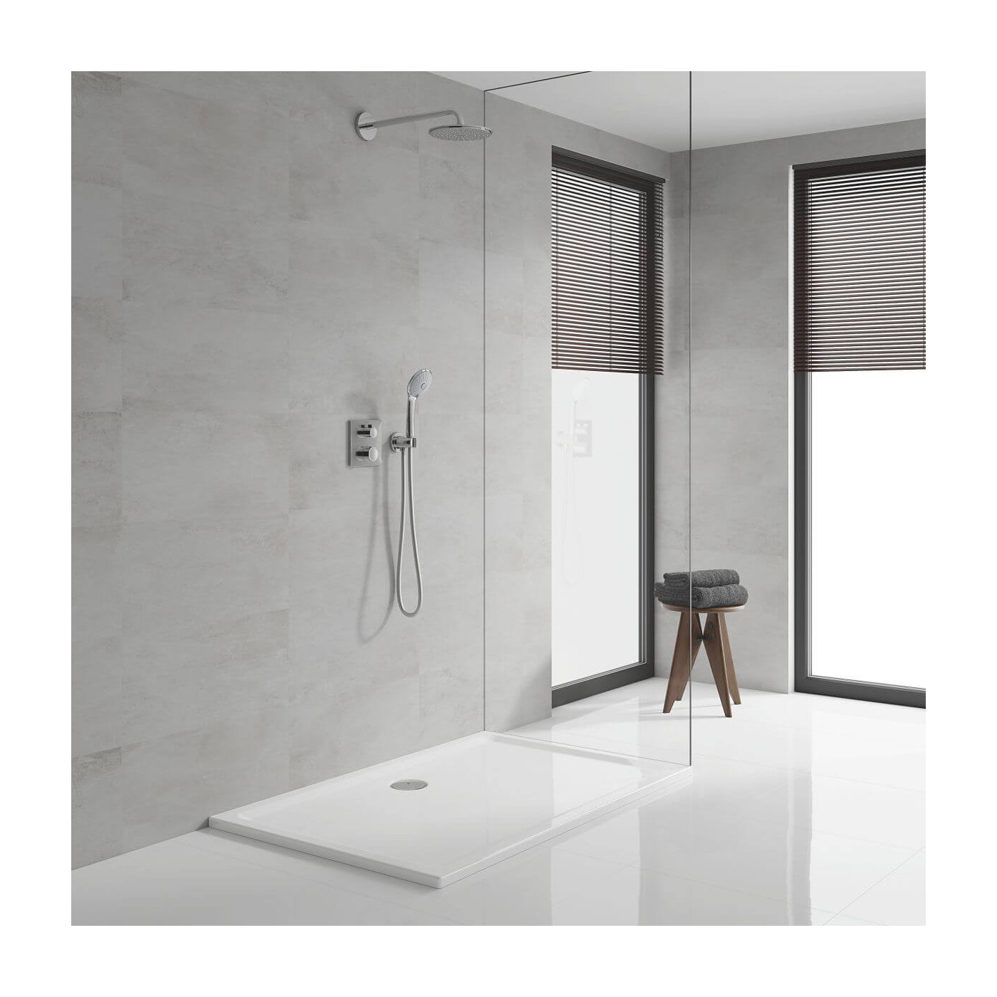 Podtynkowy Zestaw Prysznicowy Z Deszczownicą Rainshower Cosmopolitan 210 Grohtherm 34734000 Grohe