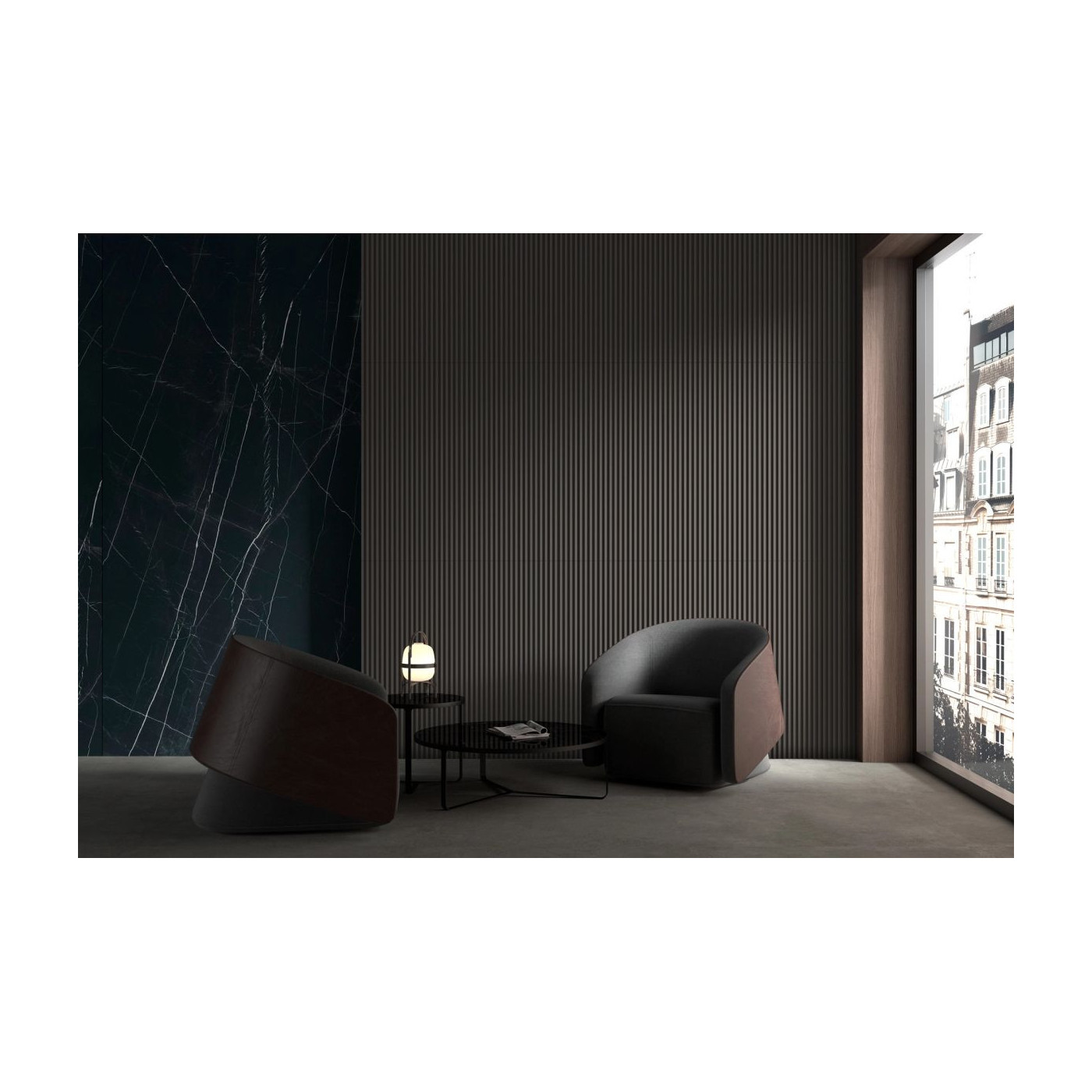 Dekor Zumaia RLV Black Mat 120x60 Tau Ceramica