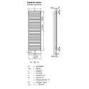 Grzejnik Łazienkowy Quaro Black Quartz 1403x450 QA 140-045/M0550 Zehnder