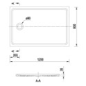 Brodzik Prostokątny Konglomerat Pure 120x80 PURE0006 Emporia
