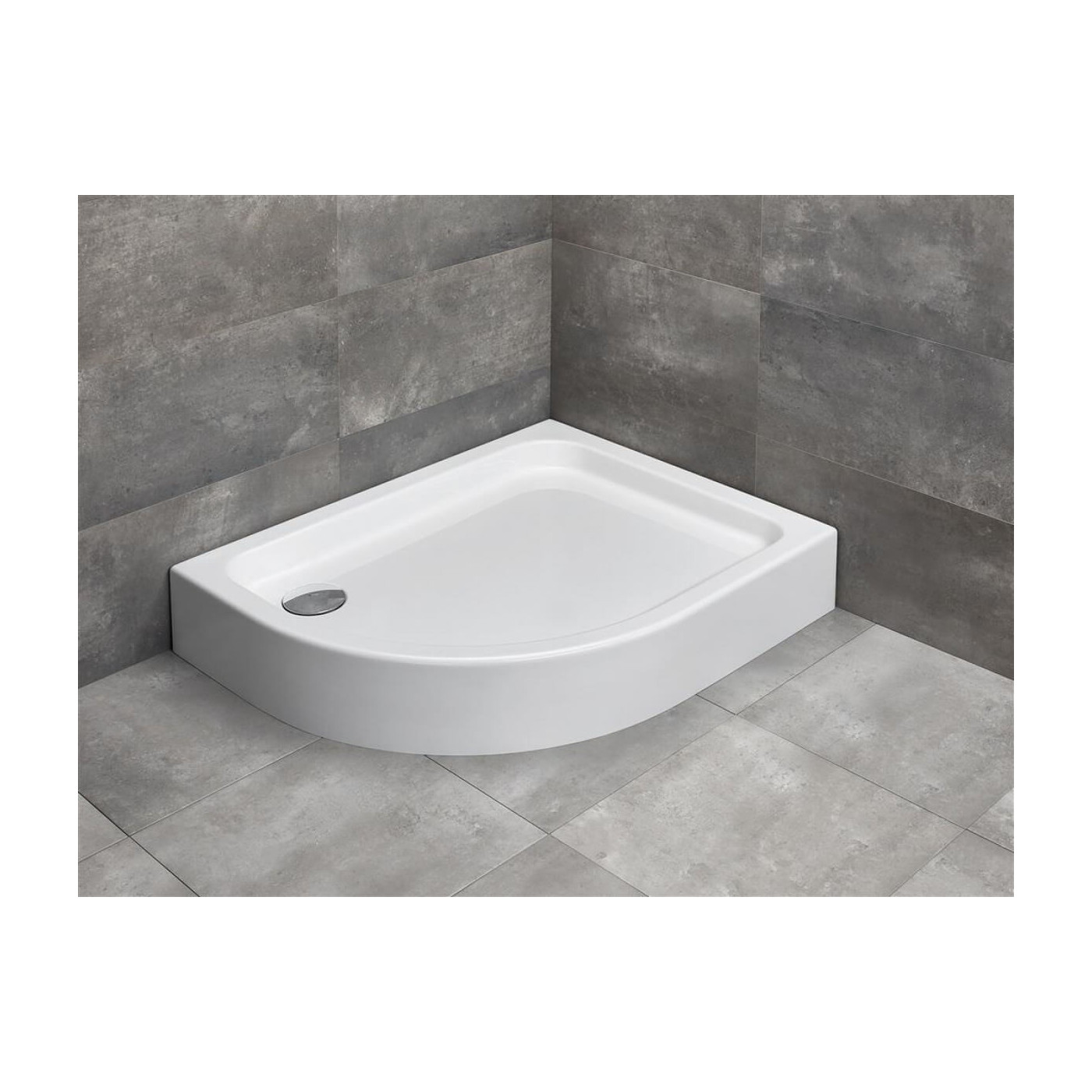 Brodzik Półokrągły Laros E Compact Prawy 100x80 SLE81017-01R Radaway