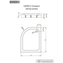 Brodzik Półokrągły Laros E Compact Prawy 100x80 SLE81017-01R Radaway