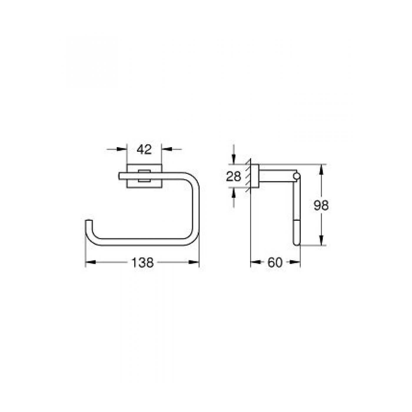 Uchwyt Na Papier Essentials Cube 40507001 Grohe
