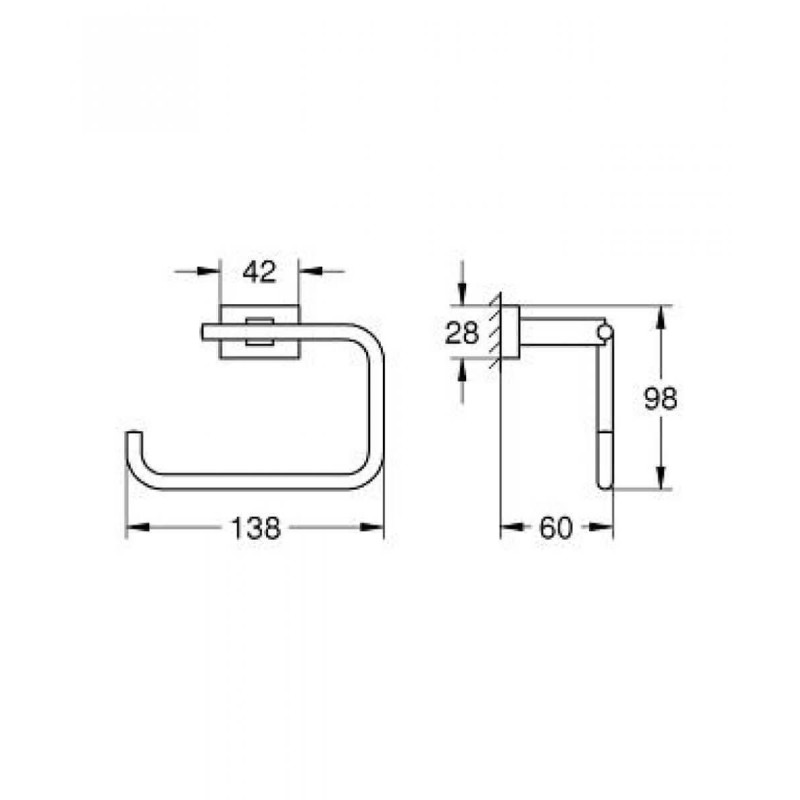 Uchwyt Na Papier Essentials Cube 40507001 Grohe
