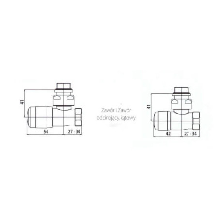 Zestaw Zaworów Termostatycznych Kątowych Chrom VALKROSQUCU50 Irsap