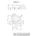 Brodzik Korfu A Półokrągły 80x80 4S88400-03 Radaway