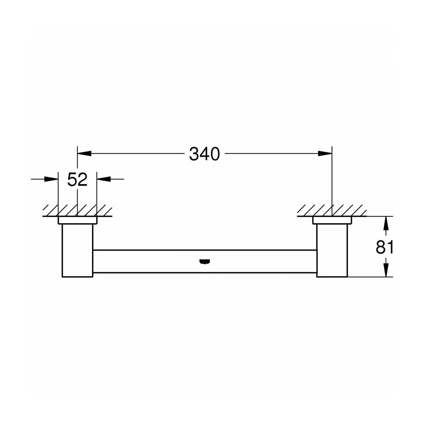 Uchwyt Wannowy Essentials Cube 40514001 Grohe