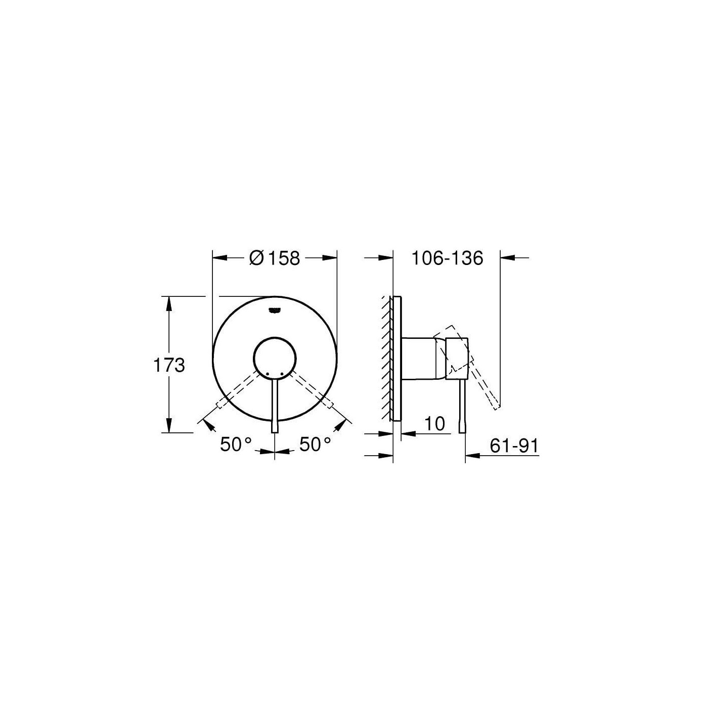 Jednouchwytowa Bateria Do Obsługi Jednego Wyjścia Wody Essence Brushed Cool Sunrise 24168GN1 Grohe