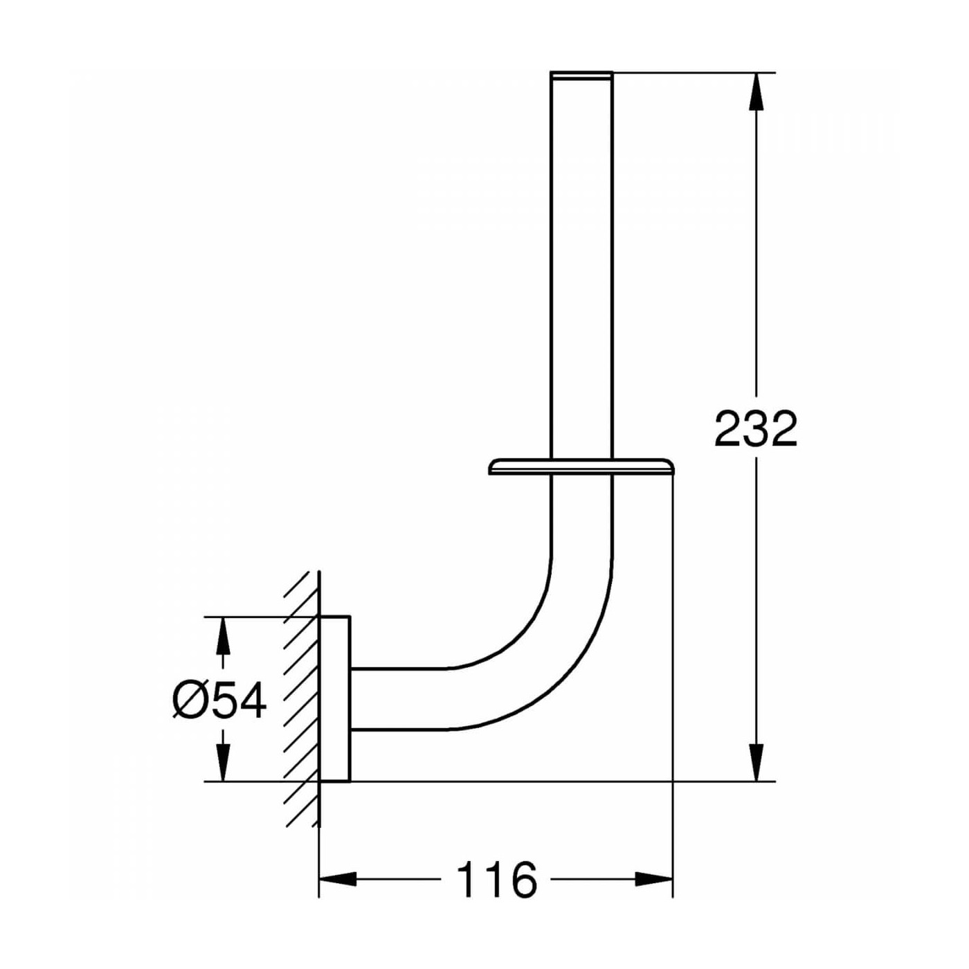 Uchwyt Na Zapasowy Papier Toaletowy Essentials 40385001 Grohe