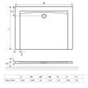 Brodzik Akryl Prostokątny Niski Forma BREX.FOR128WHN 80x120 Excellent