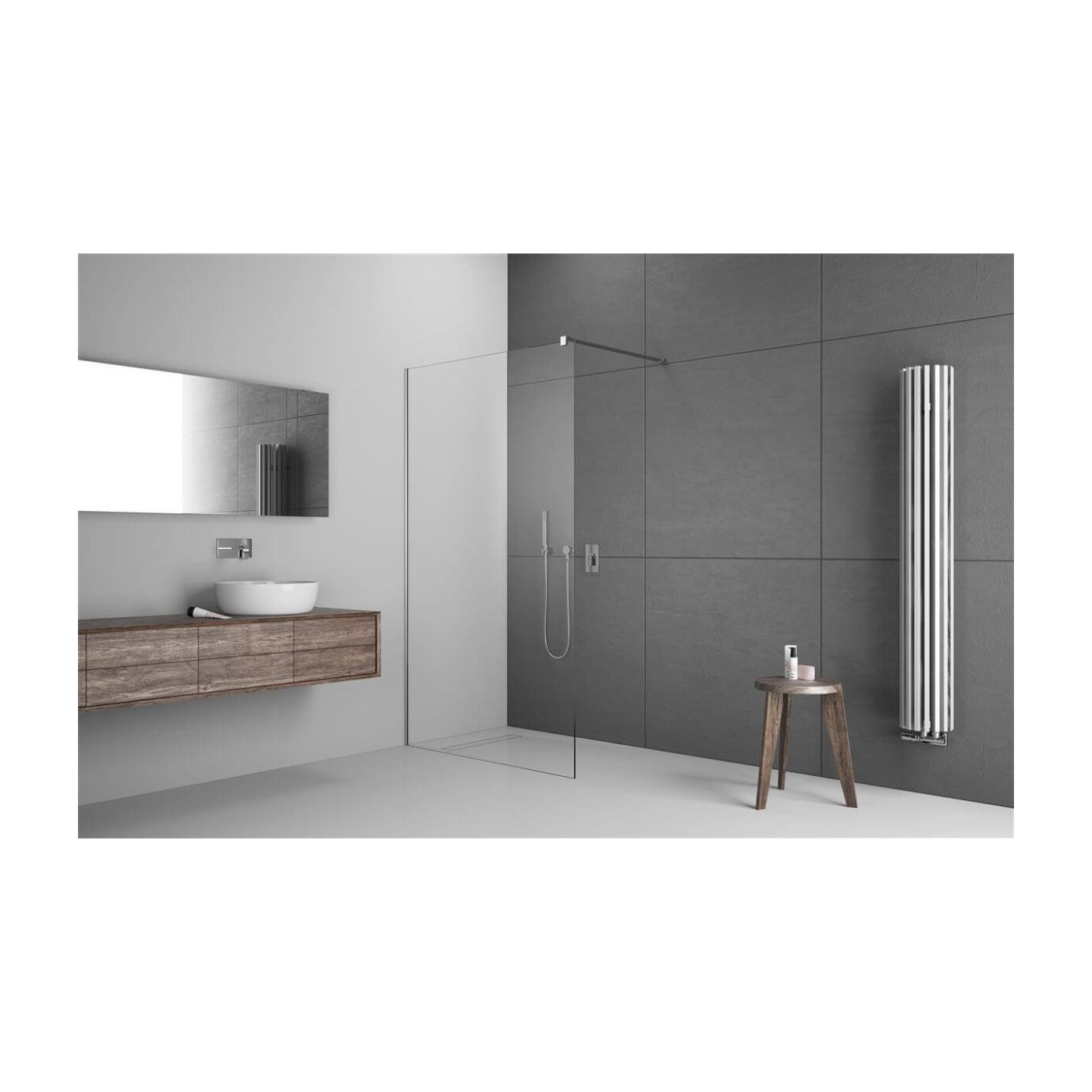 Ścianka Walk-In Modo II New 120 Chrom/Szkło Przejrzyste 389124-01-01 Radaway