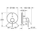 Jednouchwytowa Bateria Do Obsługi Dwóch Wyjść Wody Essence Brushed Warm Sunset 24058DL1 Grohe