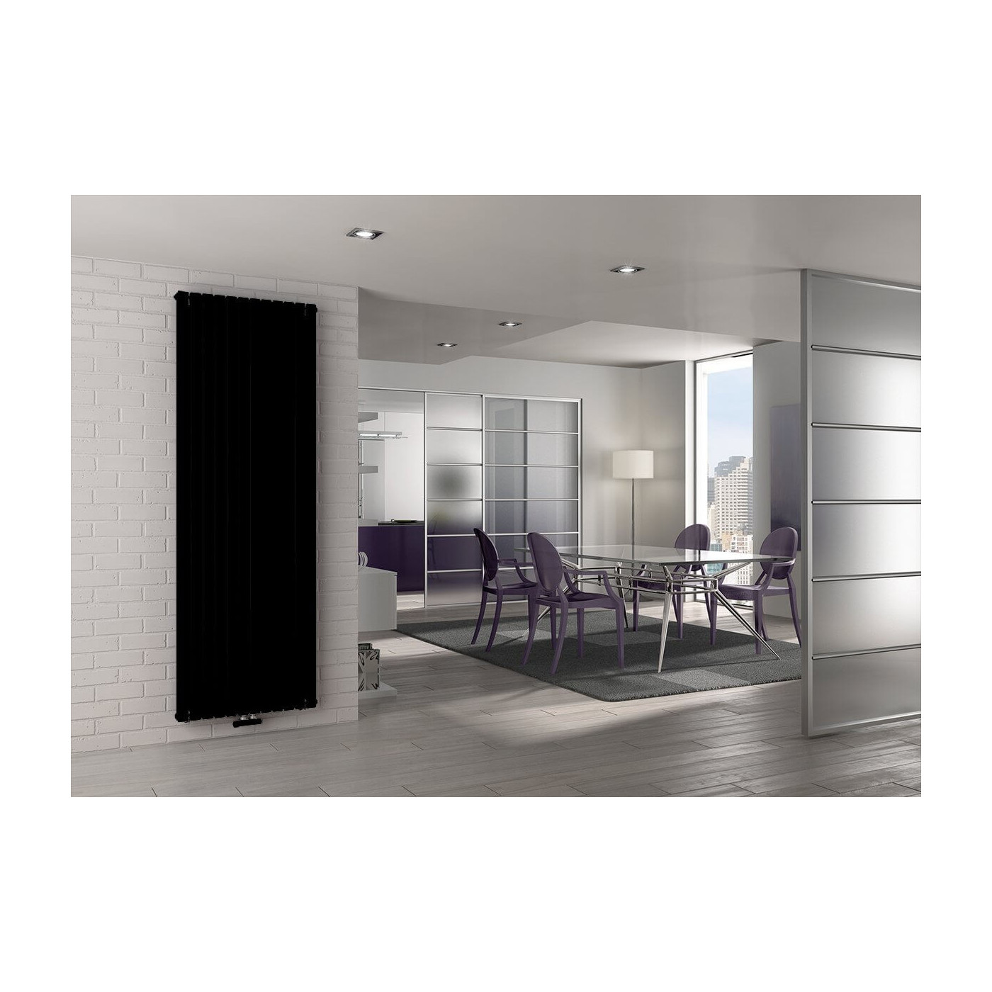 Grzejnik Pionowy Piano 2 Nero Satinato 344x1820 M84 Irsap
