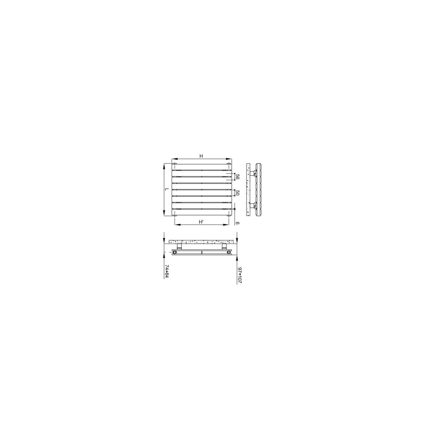 Grzejnik Pionowy Piano 2 Nero Satinato 344x1820 M84 Irsap