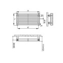 Grzejnik Arpa 2 (18mm) pionowy NERO SATINATO 1820x271 Irsap
