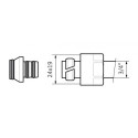 Adapter Na Alu-Plex GW 3/4" 16x2 Chrom TGACR015 Terma