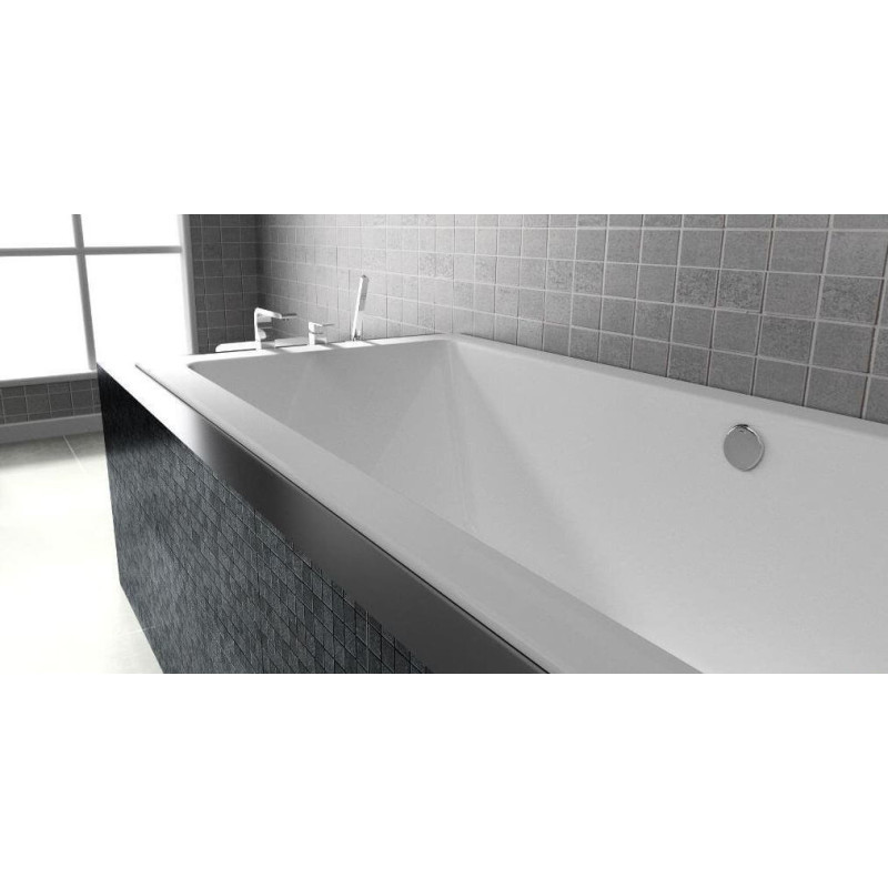 Wanna Prostokątna Do Zabudowy Lugo 180x80 Biały Połysk Riho
