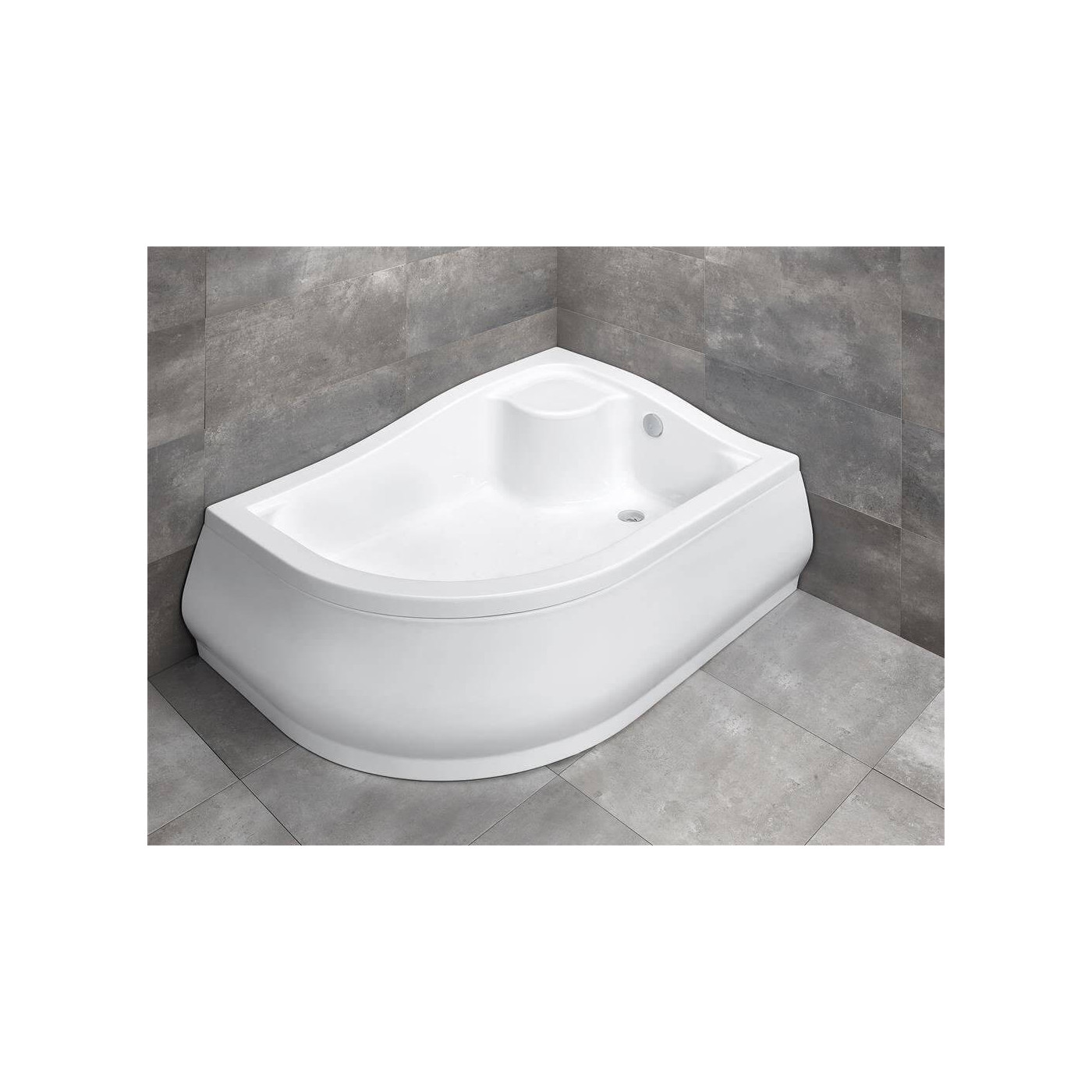 Brodzik Korfu E Lewy Biały 4E81400-03L 100x80 Radaway