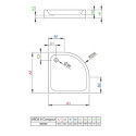 Brodzik Siros A Compact SBA8817-2 80x80 Radaway