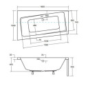 Wanna Asymetryczna Infinity Lewa 160x100 Besco