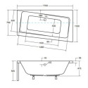 Wanna Asymetryczna Infinity Prawa 170x110 Besco