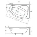 Wanna Asymetryczna Rima Prawa 170x110 Besco