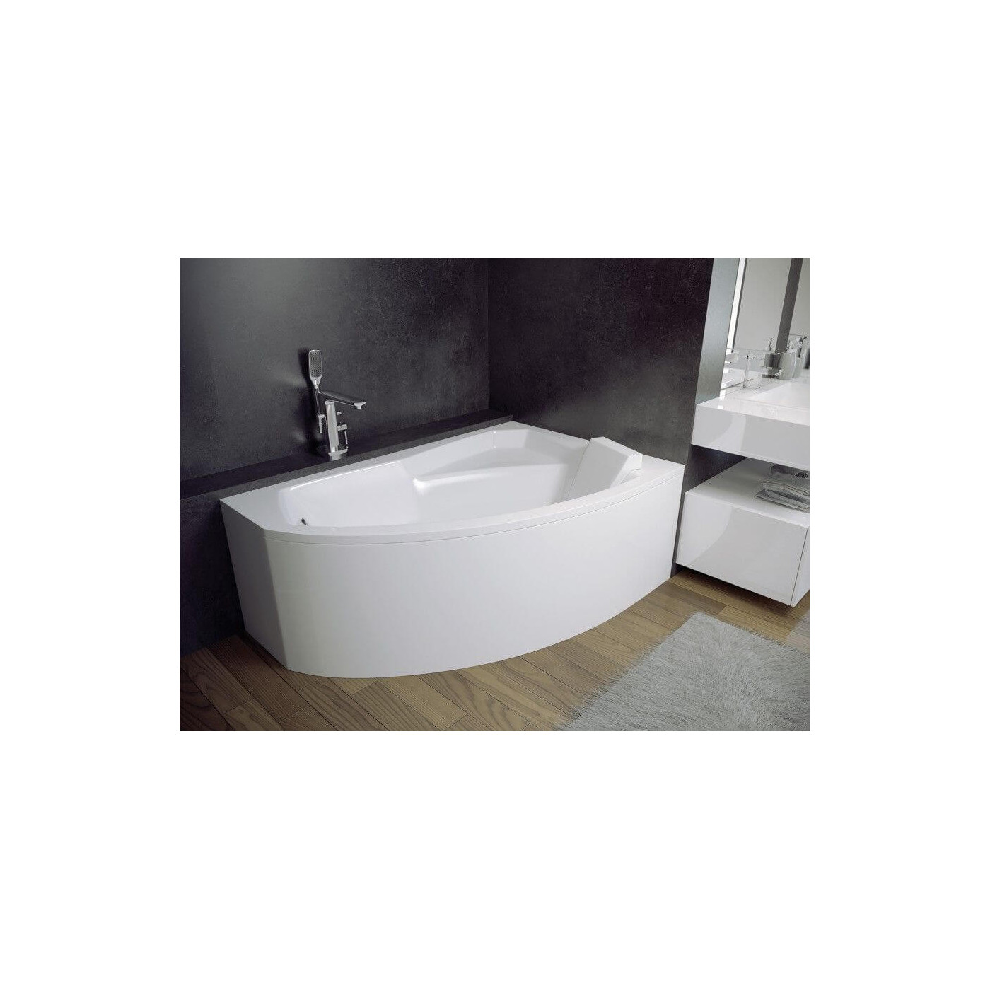 Wanna Asymetryczna Rima Prawa 170x110 Besco