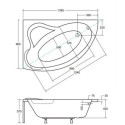 Wanna Asymetryczna Ada Lewa 140x90 Besco