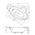 Wanna Asymetryczna Ada Prawa 160x100 Besco