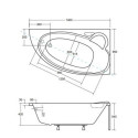 Wanna Asymetryczna Finezja Nova Prawa 140x95 Besco