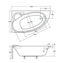 Wanna Asymetryczna Finezja Nova Lewa 140x95 Besco