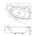 Wanna Asymetryczna Finezja Nova Prawa 155x95 Besco
