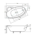 Wanna Asymetryczna Finezja Nova Lewa 170x110 Besco