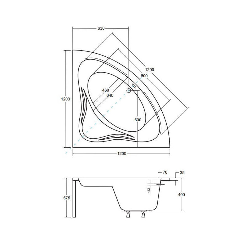Wanna Symetryczna Mia 120x120 Besco