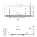 Wanna Do Zabudowy Quadro 165x75 Besco